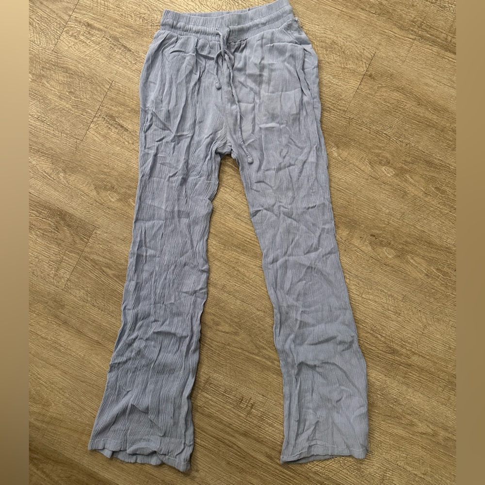 Charlotte Russe blue linen pants, size S